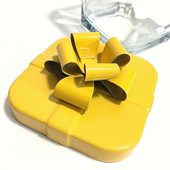 Vintage Glass Candle Jar Metal Bow FINAL PRICE - Picture 3 of 5